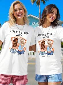 قمصان مخصصة للأخت، قمصان باسم شخصي، قمصان مجموعة، حفلة العروس، قمصان مخصصة لأفضل صديقة، قمصان مخصصة بنص، قمصان شاهد الصداقة، ملابس نساء لعيد الاستقلال ال- 4 من يوليو، ملابس صيفية، بلوزات نسائية جميلة، ملابس العودة إلى المدرسة، تيشيرتات جرافيك، مناسبة لعيد ميلاد أفضل صديقة ورحلات البنات، ملابس مجموعة مخصصة لحفلات العائلة، مناسبة للتخصيص الجماعي لأفضل صديقة وأخت، إرشادات حفلة عيد الميلاد - أبيض - مشاهدة 3