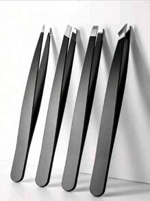 1/4pcs Tweezers Set - Precision Tweezer Set For Eyebrows, Professional Stainless Steel Eyebrow Tweezers - Precision Removal Of Facial Hair, Clip And Barb Hair Eyebrow Trimmer Hair Removal, Facial Hair Removal, Hair Trimming, Hairdressing Supplies, Barbering, Hair Accessories