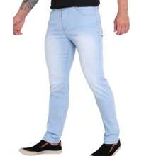 Kit 3 Men's Light Medium Dark Jeans Laicra Slim Basic Casual Premium Direct From The Factory With Elastane - Rửa nhẹ - Xem 5