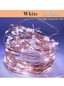 1pc 50/100/200/300LEDs Copper Wire Fairy Light Strings - USB Powered With Remote Control, 8 Lighting Modes, 7/12/22/32m Long, Perfect For Wedding, Party, Home, And Christmas Decorations - Yellow - View 21