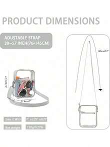 Stadium Event Clear Bag Women's Clear Bag Purse Crossbody Bag Stadium Approved With Front Pocket For Concerts - 灰色 - 查看 3