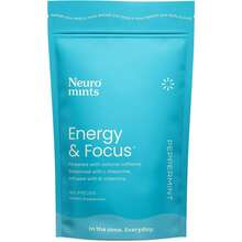 NeuroGum Energy & Focus Mints (Peppermint, 90 Pieces) | 40mg Natural Caffeine + L-Theanine + Vitamin B12 & B6 | Sugar Free Nootropic Cognitive Brain Performance Supplement - bạc hà - Xem 1