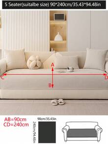 1 件四季沙发垫套，现代简约防滑沙发座椅保护套，防水防尘可洗沙发套，柔软防褪色，宠物友好，适合卧室、办公室、客厅的 L 型沙发和 1/2/3/4 座沙发 - 米色 - 查看 18