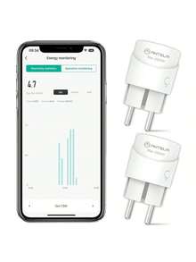 ANTELA Mini Smart WiFi Socket With Power Meter Compatible With Voice Assistant, Smart Life APP Remote Control, 2.4GHz - EU F Type Plug(220-240V) - View 1