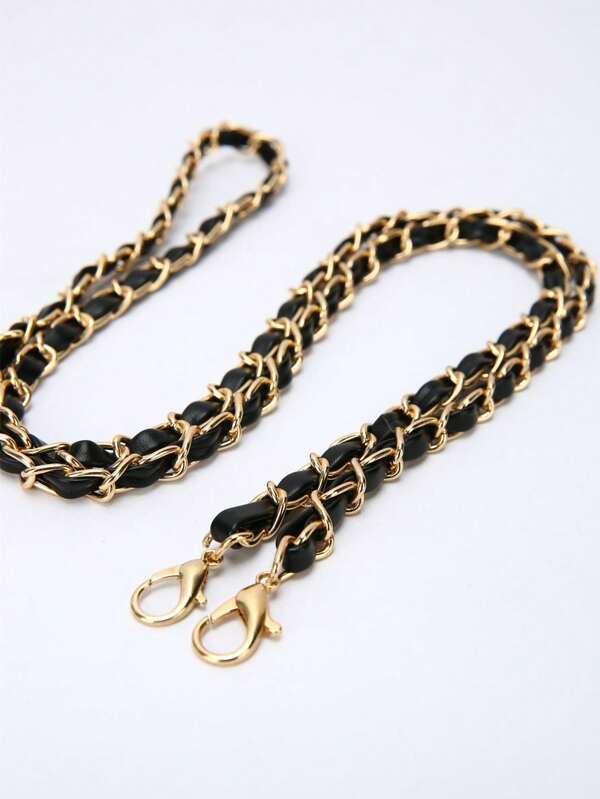 1Pc 120cm Long PU Leather Bag Strap For Crossbody Shoulder Bag Strap Replacement Accessories For Handbags 8mm Wide Bag Chain,Mobile Phone Neck Hanging Chain