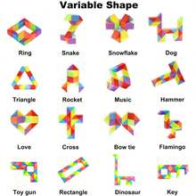 1/3/8/10/15pcs Mini Magic Cube Puzzle Toys, Hollow Snake Cube Puzzle Toys - Fidget Cube Toys, Snake Cube Macarons Twist Puzzle, Party Favors & Gift Bag Fillers, Travel Toys, Birthday Gift Box Toys - Multicolor - View 4