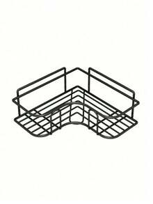 1pc No-Drilling Bathroom Organizer Shelf, Wall Mounted Shower Caddy Storage Rack For Toilet, Shampoo, Kitchen Home Bathroom Decor Fall Decor Back To School Bathroom - Black - View 11
