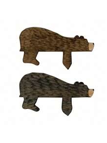 1pc Wooden Forest Woodland Nursery Decor,Wooden Boho Wall Decor, Wilderness Sleeping Bear, Forest Decor For Classroom Bedroom Nursery Room Shelf, Kids Room Door Decor, Family Christmas Gifts, Ideal Housewarming Gift, Rustic Bear Door Topper Ornament Animal Shaped Home Wall Decor For Living Room, Entryway, Farmhouse, Cabin, Autumn Decoration