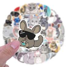 55 PIEZAS Pegatinas de chinchilla Pegatinas estéticas Pegatinas de alta calidad Calcomanías para scrapbooking, diarios, portátiles, parachoques, monopatines, botellas de agua, computadoras, teléfonos. Pueden traer mucha diversión a tu vida, el regalo perfecto para adultos