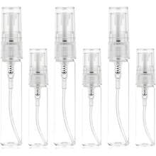 6 PCS Mini Glass Spray Bottle, 5ml 10ml Spray Refillable Empty Bottle Small Fine Mist Glass Empty Sample Containers Perfume Clear Portable Travel Bottles Atomizer Sprayer For Perfume Essential Oil