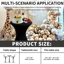 Spandex Stretch Highboy Round Tablecloth 4-Pack 32"X43" White – Cocktail Table Cover, Waterproof & Washable, Perfect For Weddings, Parties, Banquets, Events - màu đen - Xem 4