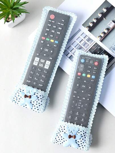 1/3/5件星空空调电视遥控器罩小熊布艺遥控器套遥控器防尘罩