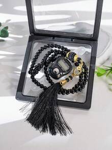 2pcs Muslim Prayer Beads Set, High-Quality Glossy Rosary Bead Box Set - Multicolor - View 12
