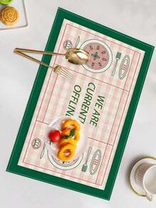 1 pièce Dessous de plat décoratif personnalisable, napperons à motifs mignons et simples, tapis de cuisine résistants à la chaleur, décoration de fête respirante, lavables en machine, élégants personnalisés, uniques, idéaux pour la Saint-Valentin, la Fête des mères, l'anniversaire, la Fête des pères, la remise des diplômes, le mariage, le pendaison de crémaillère, le dîner de Noël