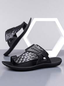 New Summer Men Slippers, Casual Flat Sandals, Fashionable And Versatile Flip Flops, Suitable For Teens, Casual, Outdoor, Athletic, Vacation, Travel, Graduation Gifts, Birthday Accessories