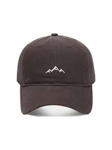 1pc Outdoor Mountain Embroidery Softcap Baseball Cap, Face Slimming Sun Protection, Unisex - A - View 8
