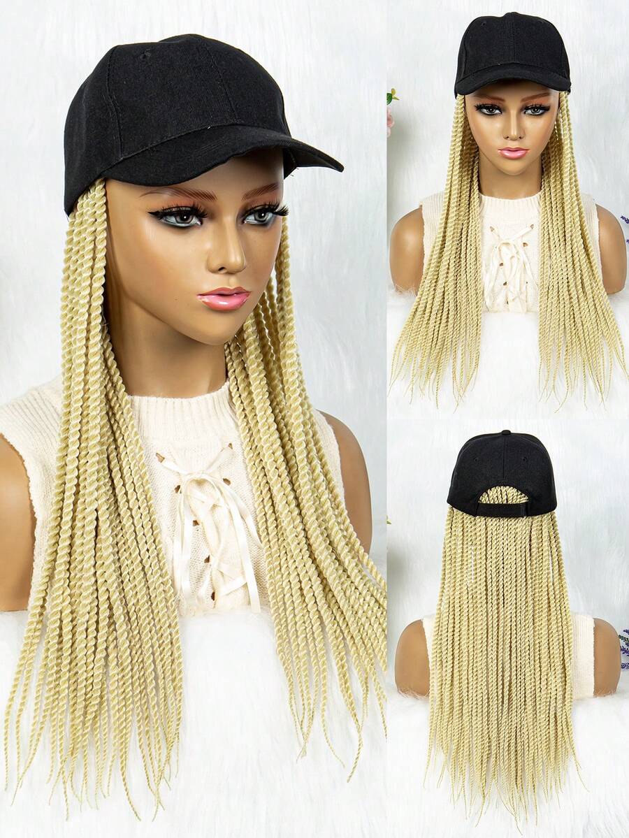 Synthetic Braided Wig - Comes With Baseball Cap - Perfect Braid Baseball Cap Style For Women - Gold - View 1