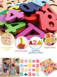 Wooden Puzzles For Toddlers, 4 Packs Alphabet Shape Puzzles For Kids 4 Wooden Montessori Toddler Puzzles ,Wooden ABC Alphabet Number Shape Puzzles Learning Puzzle Toys,Wooden Alphabet Number Shape Puzzles For Kids 3 Years Old Boys & Girls (Letter And Number Blocks With Random Colors) - Multicolor - View 11