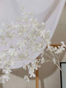1pc Artificial Long Branch Flower, Apple Blossom, Fake Flower, For Party, Wedding Decoration, DIY Flower Arrangement, Gathering, Hotel, Flower Shop, Living Room, Bedroom, Dining Table, Garden And Home Decor