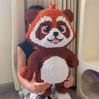10.000 Stücke braune Panda Großbauklötze, Puzzle, hochschwierige Erwachsenen-DIY-Spielzeuge, Teddybär Figuren, Geburtstagsgeschenke, geeignet für Partys und Geschenke