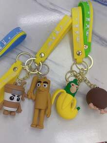 1 Peça Chaveiro de Animais Brainrot, Chaveiro de Figura de Ação Tung Sahur com Alça de Pulso, Chaveiro da Coleção Tralalero Tralala, Decoração Pendurada Fofa, Chaveiro de Figurinha de Desenho Animado Engraçado, Acessório Pequeno e Criativo para Bolsa, Acessório de Carro para Melhores Amigos e Casais, Acessório de Halloween, Ideias de Presente para o Dia dos Professores e Natal