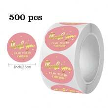 500 pièces/rouleau Autocollants "Merci pour votre commande", Autocollants "Merci" faciles à décoller, Autocollants pour produits faits main, Autocollants "Merci" pour sacs cadeaux, emballages et étiquettes de petites entreprises de au détail en ligne. Pour fournitures scolaires, rentrée des classes. - Multicolore - Voir 9