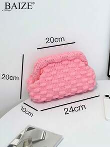 ENBEI BAIZE Elegant Clutch Bag For Women - Bags For Woman, Pink Bag, Cosmetic Bag Large, Durable, Multifunctional Beach Bag For Women, Summer Wallet, Elegant Women Bag, Suitable For Daily Use And Festive Occasions Valentine's Day Gift, Holiday Essential, Travel Essentials, Wedding Season Souvenir Bag, Wedding Accessories