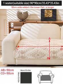 1 件毛绒加厚沙发垫套，现代简约防滑沙发座垫，防尘可洗沙发套，柔软防褪色，宠物友好，适合 L 型沙发和 1/2/3/4 座沙发，适用于卧室、办公室、客厅 - 米色 - 查看 14