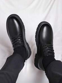 男士厚底正装鞋，时尚系带正式牛津鞋，适合商务和日常穿着正式/商务正式婚礼配饰