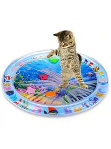猫用猫水垫，升级加厚防摔猫戏水垫，室内猫用猫水垫，自玩互动猫玩具 - 彩色 - 查看 3