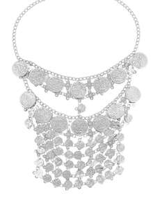 1pc Elegant Vintage Gold Mask Veil, Fashionable Hollow Coin Alloy Face Veil With Tassel, Versatile For Masquerade Party, Street Style, Nightclub, Festival Celebration, Shiny & Sexy, Valentine's Day Costume - Square Mask - View 13