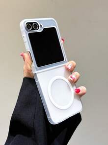 1 件时尚简约透明防雾磁力折叠手机壳，可保护和防止掉落：SamsungGalaxy Zflip 3/Zflip 4/Zflip 5/Zflip 6/Zflip 7/OPPO Find N3 Flip/OPO Find N2 Flip/Razr 50 Ultra/Razr 60 Ultra/Razr 60/Razr 50/XiaomiMIX Flip 防水防震防摔防刮 - 無色 - 查看 4