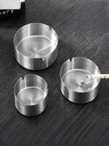 Thickened Anti-Fall Metal Stainless Steel Ashtray, Ins High-Grade Gift Ashtray. Minor Scratches Due To Craftsmanship Do Not Affect Usage.