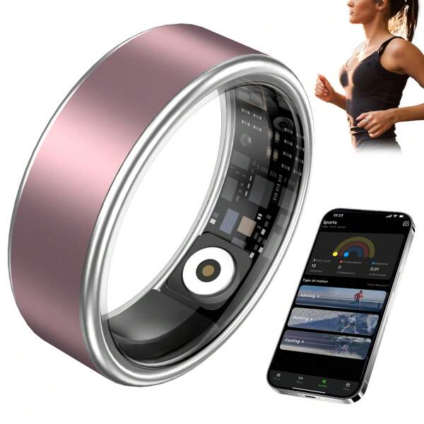 Smart Ring Fitness Tracker For Women Men - Waterproof Health Rings For Sleep Tracker, Heart And Blood Oxygen Monitor, Fitness Ring For Family Care,Step And Burned Calories Counte,Gesture Swipe VideoBuilt-In Motion Gesture Function, Please Wear The RingQuickly Double-Click With Your Finger: Switch Videos,Comfortable To Wear(16mAh Rechargeable Battery)For Holidays, Christmas, Halloween, Birthday Parties & Special Occasions