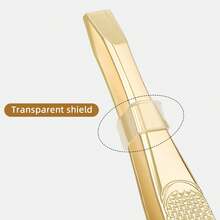 1/2pcs Stainless Steel Gold Eyebrow Clip, Convenient Eyelash Tweezers, Beauty Fine Hair Removal Tool, Suitable For Facial Hair Removal And Grooming,Makeup,Cheap,Room Decor,Vanity,Travel,Bedroom,Makeup Accessories,Tweezers,Cheap,Stocking Stuffers,Makeup,Makeup Tools,Cheap Stuff,Gifts,Gifts For Women,Christmas Gifts - Gold - View 5