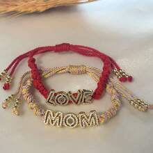 One Piece, Hand-Woven Colorful Bracelet, Bohemian-Style Beaded Women's Bracelet, Diamond-Encrusted Letter Bracelet, Personalized Layering, Suitable For Daily Wear, Festival Gift. - Multicolor - View 2