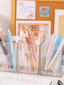 1 件迷你吸管架收纳盒，透明亚克力化妆刷架，便携式吸管收纳盒，适用于厨房旅行桌、便当配件，不含吸管，适用于刷子、眼线笔、口红、笔、美容台面收纳、旅行和家居梳妆台配件
