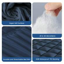 Waterproof Mattress Protector - Breathable Quilted Fitted Pad With 21" Deep Pocket, Machine Washable & Topper Cover For Twin/Full/Queen/King Beds, White, Mattress Waterproof, Bedroom Essentials, Sleek Mattress Cover, Smooth Texture Surface