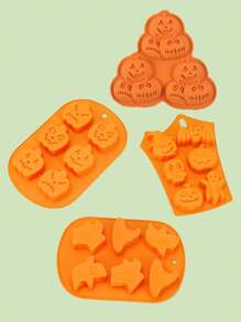 1 件万圣节南瓜和巧克力慕斯、南瓜形糖果模具托盘、南瓜鬼蝙蝠头骨软糖巧克力模具适用于 DIY 工艺品、纸杯蛋糕装饰、肥皂果冻 - 非常适合 DIY 烘焙和厨房手工艺品 - 橘色 - 查看 11