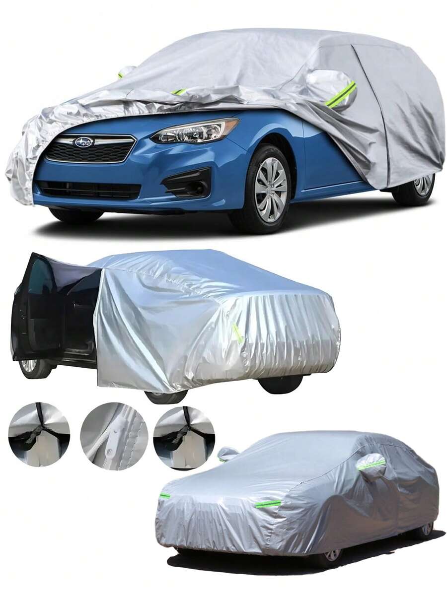 Funda Cubierta Auto Grande 4.9m Anti-sol Polvo Viento 3XL ,Funda Sedan Cubierta Auto Coche Protector Impermeable 4.9m - Gris Claro - Ver 1