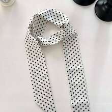 复古豹纹围巾，波点围巾，小众女士单品，腰带和领巾，韩式长款连衣裙围巾 - 03-咖啡 - 查看 8