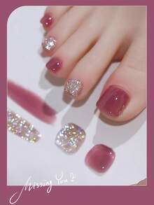 annies 10毫升夏季热销闪亮脚趾甲油亮片凝胶 2025新款冰啫喱裸色指甲油凝胶 2支装 女孩礼物美甲 - 彩色 - 查看 8