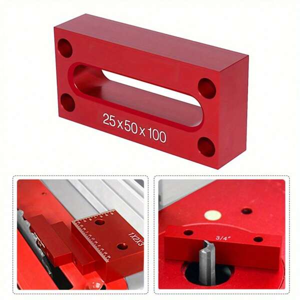 16 piezas Set de bloques de configuración de altura, 9 piezas Barras de ajuste de precisión métrica de aluminio para router y sierras para mesa, Set para carpintería