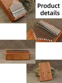 1pc 17-Key Kalimba Thumb Piano - Handmade Wooden Instrument For Anxiety Relief - Portable Meditation Kalimba - Thumb Piano For Yoga Mindfulness Practice - Personalized 17 Key Musical Gift For Wedding Favors - 17 Key Vintage Carved Thumb Piano - Beginners And Professionals