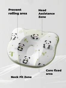 1PC Baby Shaped Pillow, Newborn Neck Protection Pillow, Anti Head Deviation Pillow, Hydrophilic Cotton Baby Pillow For 0-6 Months And Above, Correcting Head Shape