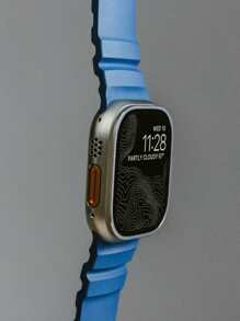 Men's Soft Silicone Watch Band, Asymmetrical Design, Compatible With 42mm, 44mm, 45mm And 49mm Apple Watch, Suitable For Apple Watch Series 10, 9, 8, 7, 6, 5, 4, 3, 2, SE, Ultra, Simple And Stylish Men's Wristband