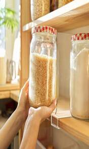 6 PCS Shelf Dividers For Closet Organization Acrylic Clear Closet Shelf Divider For Wooden Shelving Suitable For Wooden Or Vertical Shelves Or Bedroom, Kitchen And Office