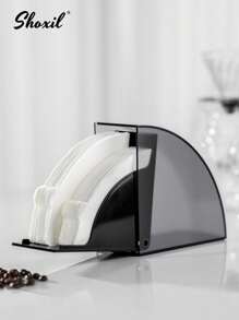 shoxil 1 个咖啡滤纸架 - 防尘储存容器，可容纳 150 个锥形过滤器 - 咖啡师级收纳盒，适用于家庭、咖啡馆和旅行