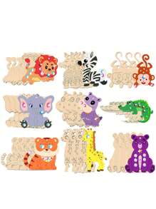 12PCS/18PCS/30PCS Wooden Unicorn Crafts: Festive Party Decorations, Artistic Room Accents, DIY Painting Projects, Wooden Handicrafts, Perfect Birthday Gifts