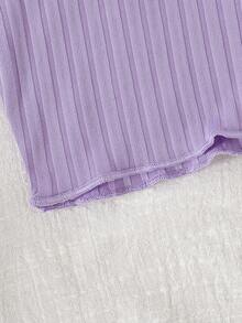 3pcs/Set Young Girls Butterfly Allover Print Solid Color Fitted Cute Long Sleeve Dress